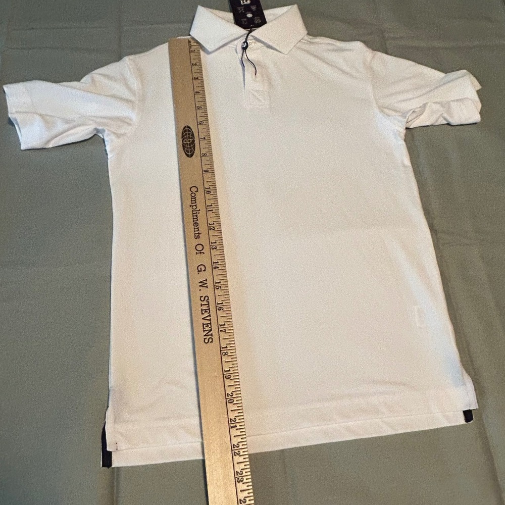 Harletons Boys White Tailored Fit Polo Shirt Size S (7-8) Short Sleeve - Picture 7 of 11